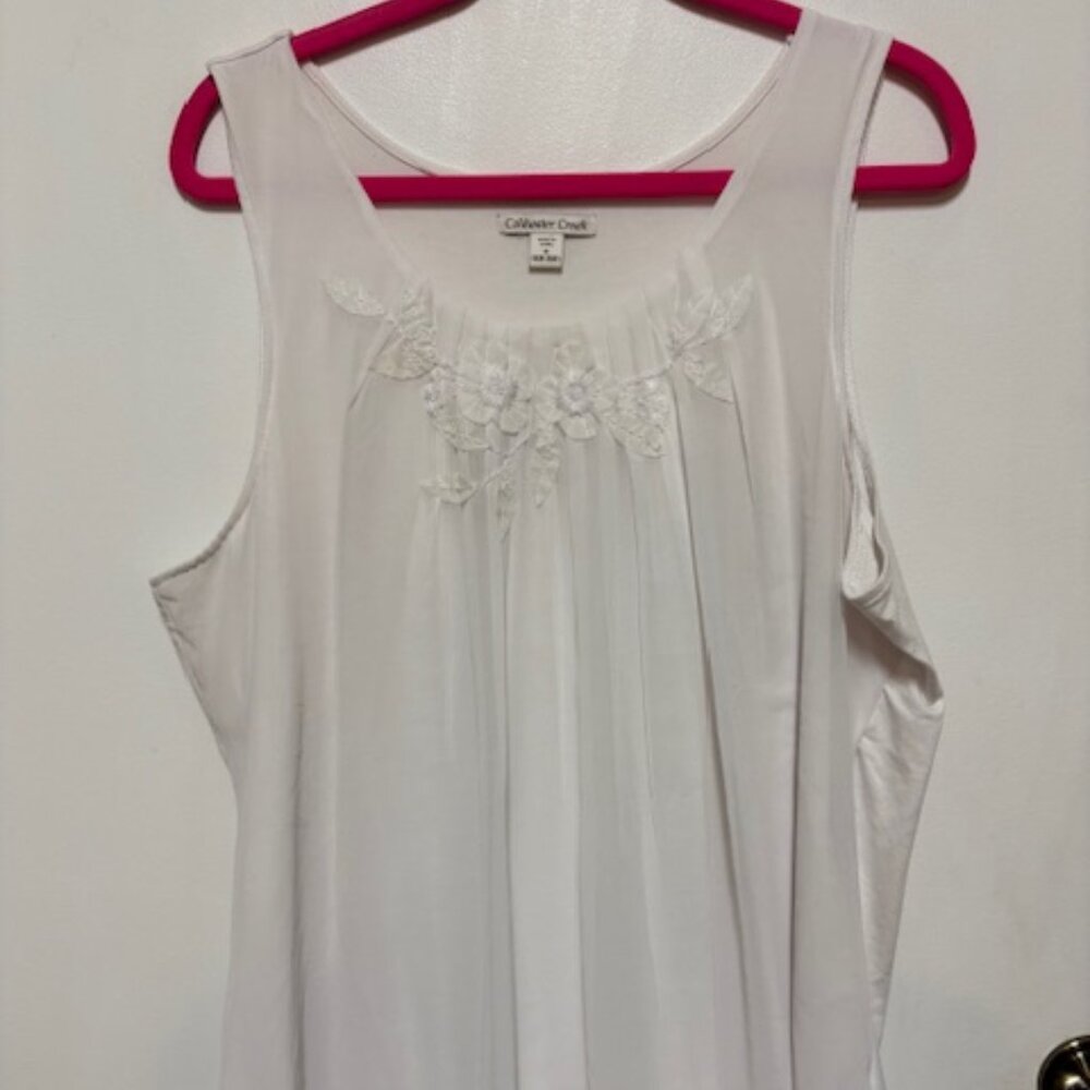 COLDWATER CREEK SLEEVELESS LINED TUNIC. BEAUTIFUL APPLIQUE!. SZ. 1X